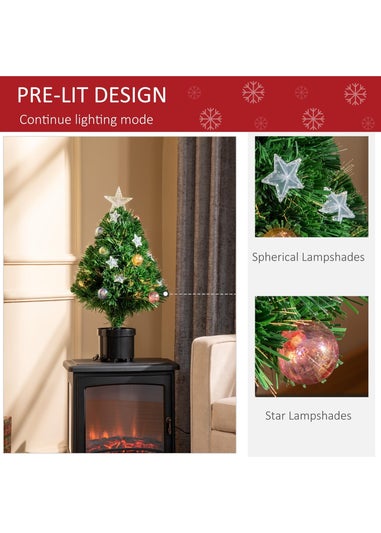 HOMCOM 2FT Fibre Optic Christmas Tree