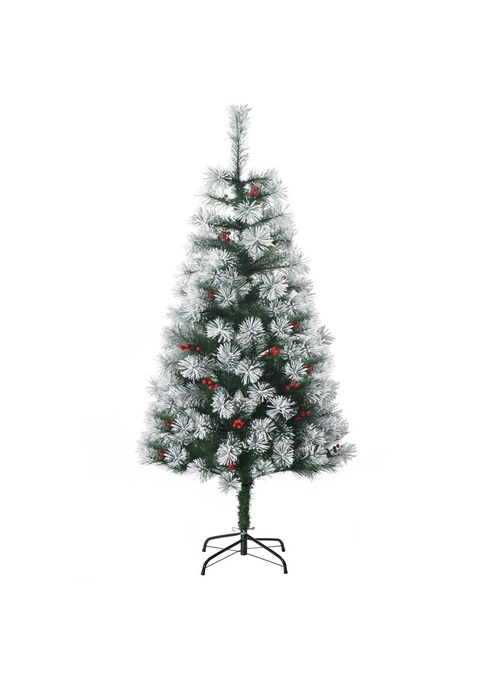 HOMCOM 5FT Snow Pine Christmas Tree
