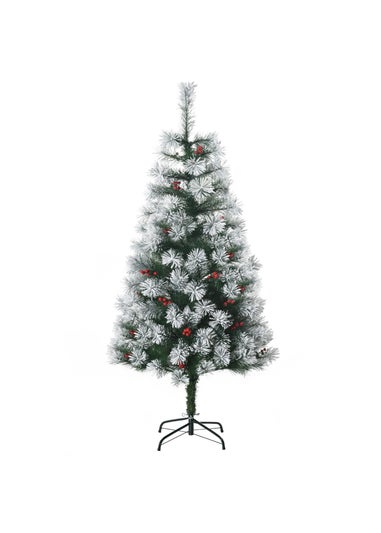 HOMCOM 5FT Snow Pine Christmas Tree