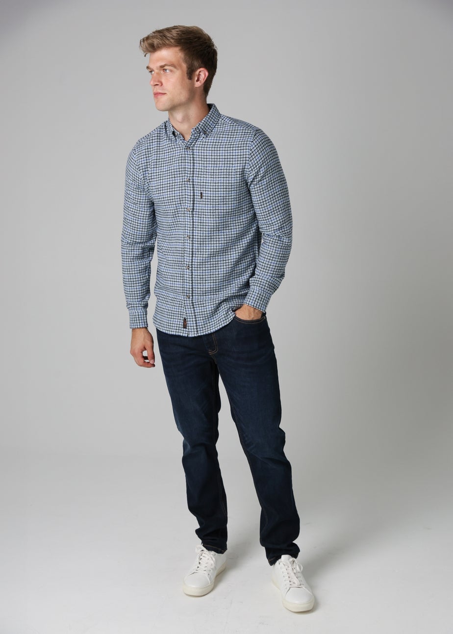 Tokyo Laundry Blue Cotton Printed Long Sleeve Shirt