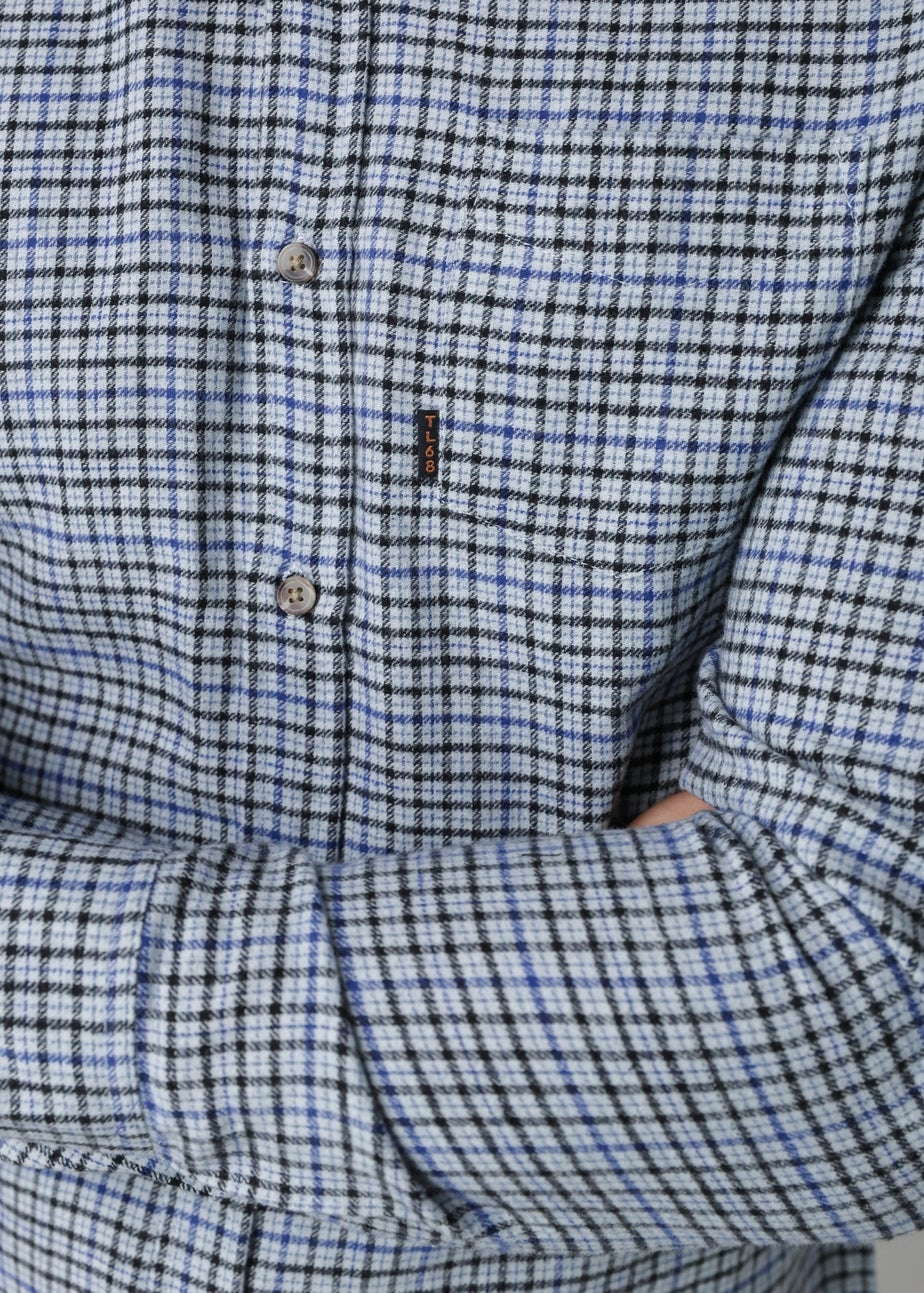 Tokyo Laundry Blue Cotton Printed Long Sleeve Shirt