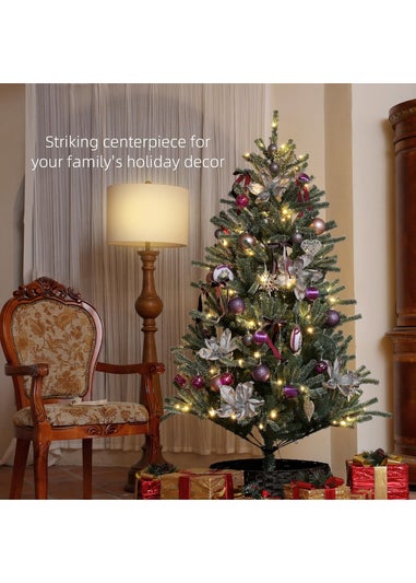 HOMCOM 6FT Pre-Lit Christmas Tree