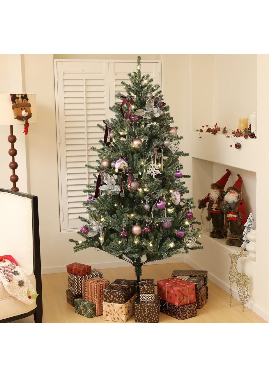 HOMCOM 6FT Pre-Lit Christmas Tree