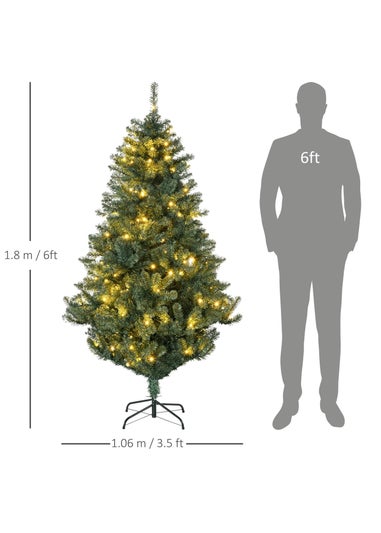HOMCOM 6FT Auto Open Christmas Trees