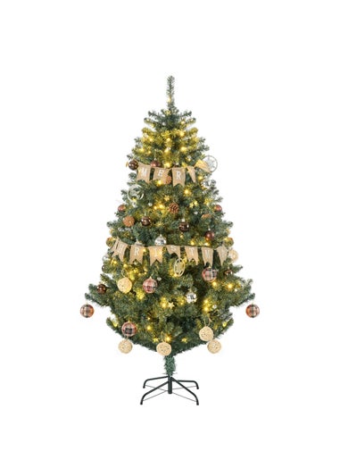 HOMCOM 6FT Auto Open Christmas Trees