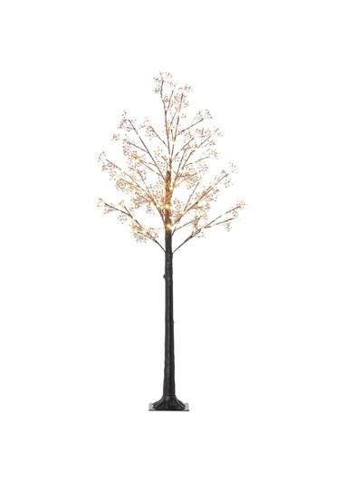 HOMCOM 6FT Pre-Lit Flower Christmas Tree