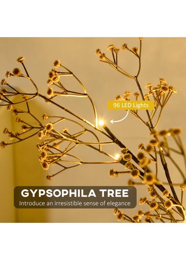 HOMCOM 6FT Pre-Lit Flower Christmas Tree