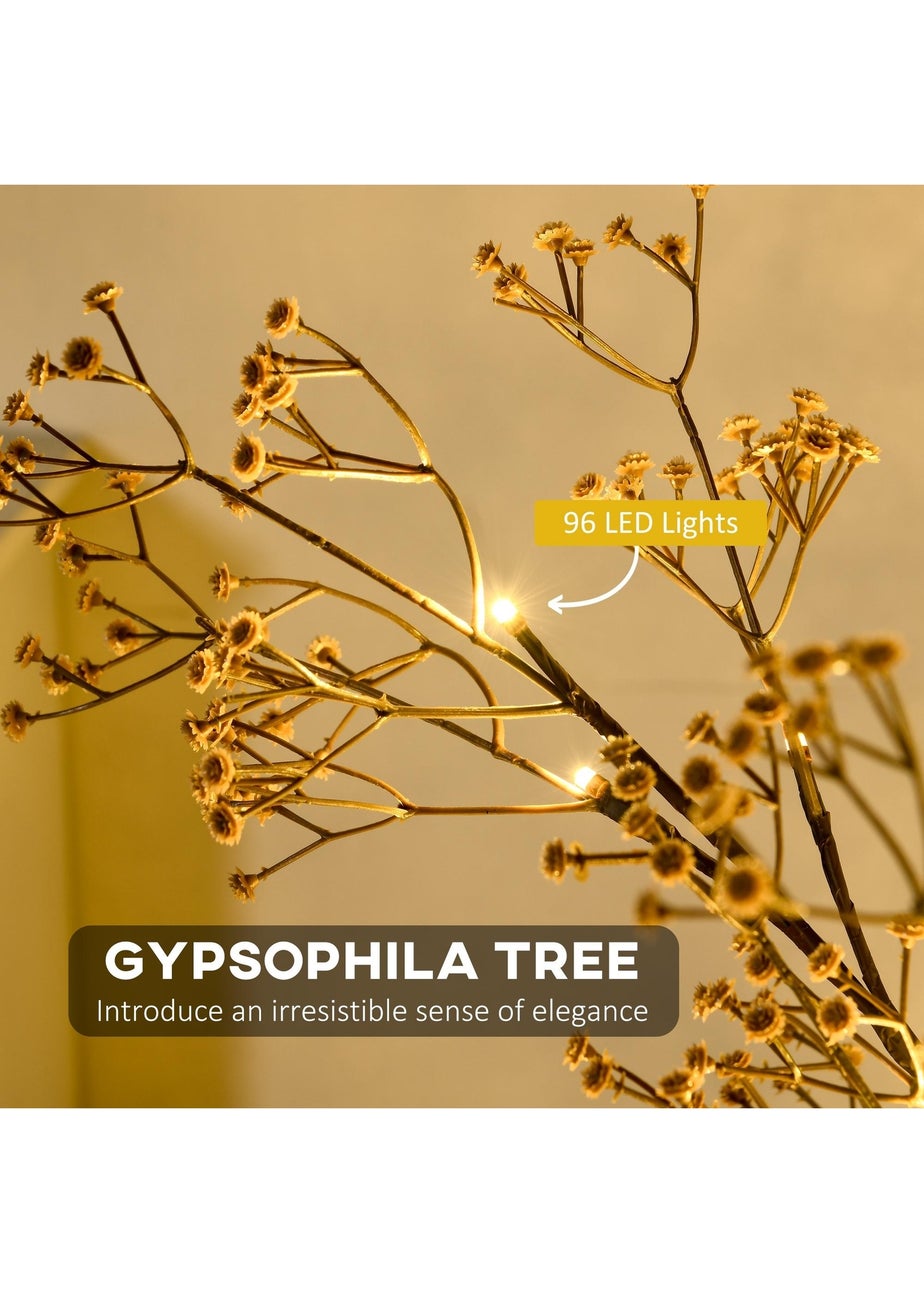 HOMCOM 6FT Pre-Lit Flower Christmas Tree