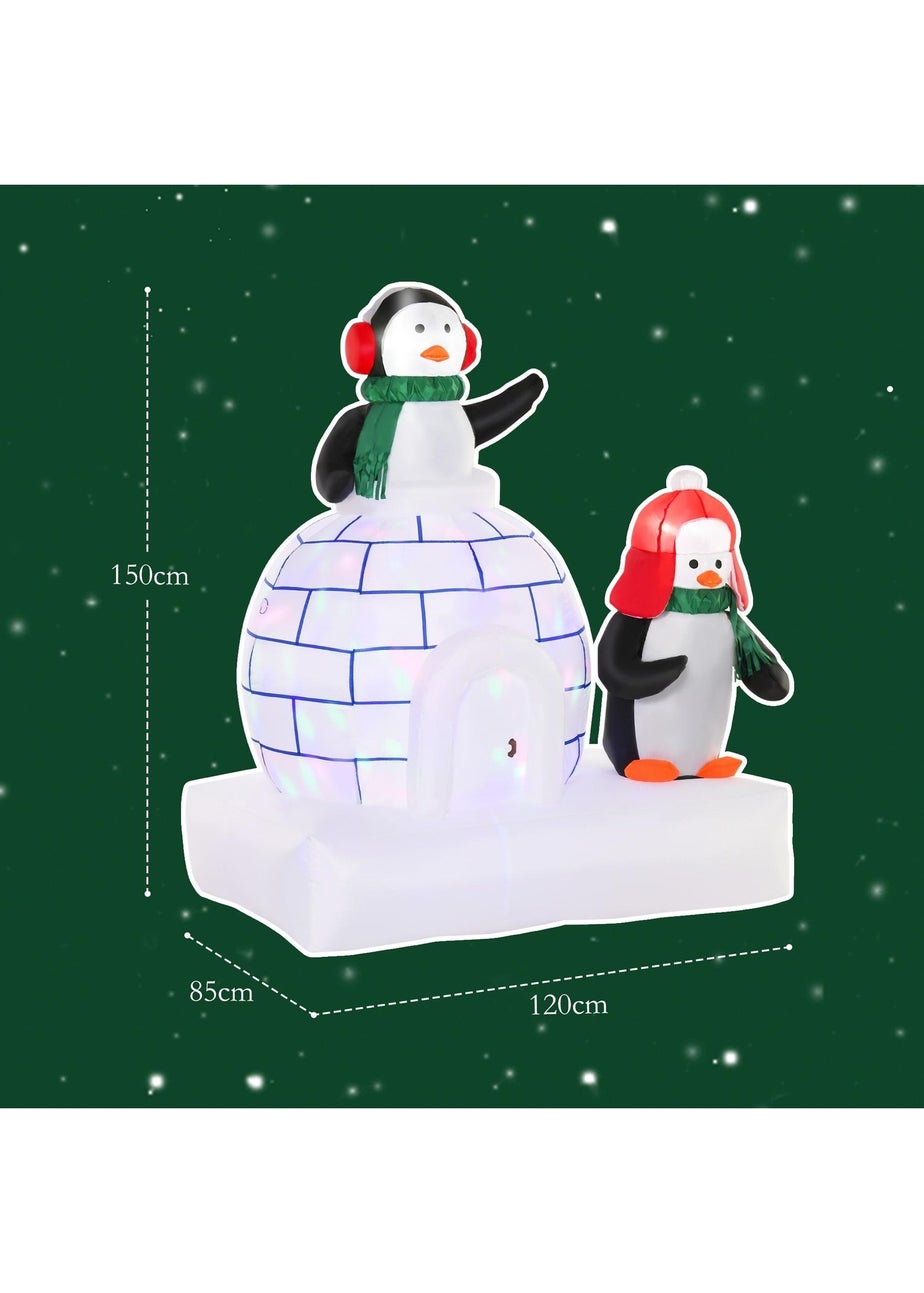 HOMCOM 5FT Igloo Christmas Inflatable