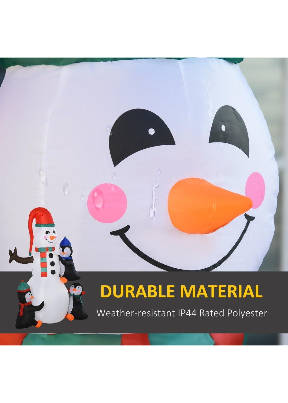 HOMCOM 6FT Penguin & Snowman Inflatable