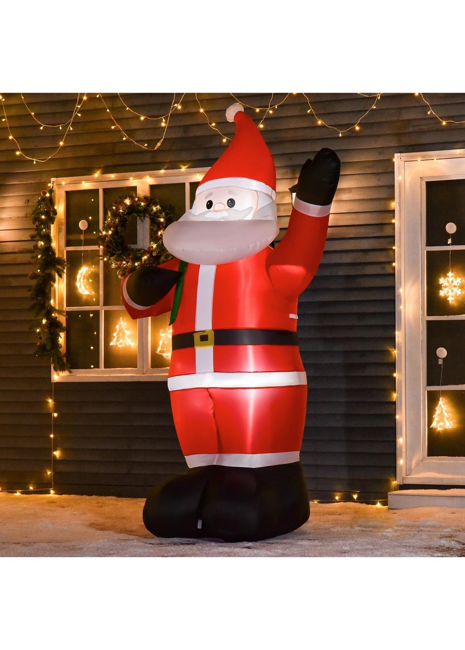 HOMCOM 8FT Santa Sack Christmas Inflatable