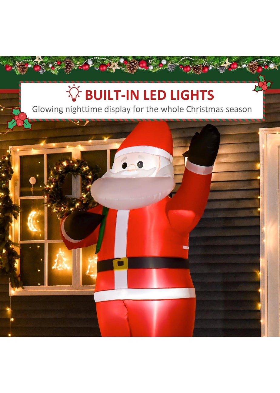 HOMCOM 8FT Santa Sack Christmas Inflatable