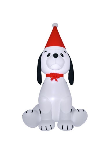 HOMCOM 6FT Christmas Puppy Inflatable