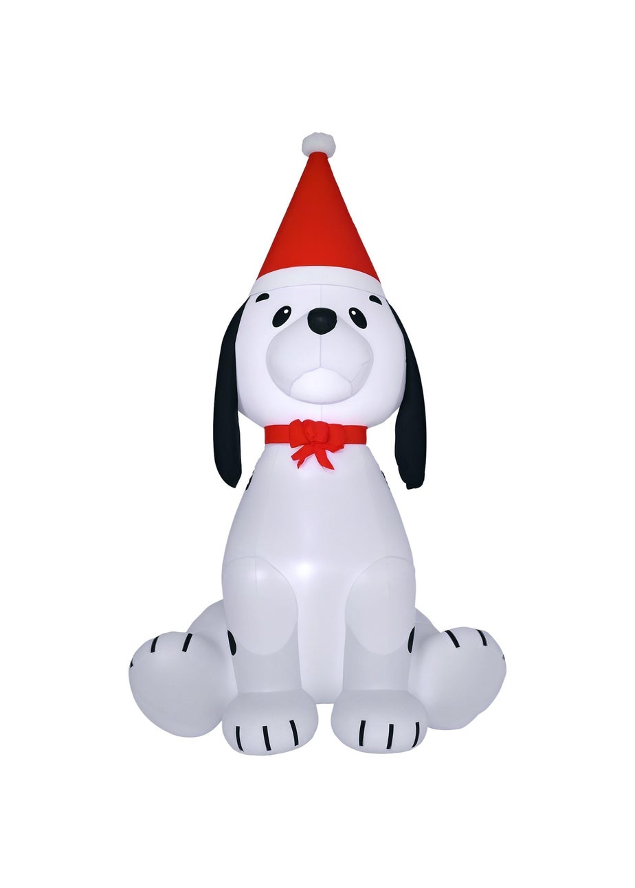 HOMCOM 6FT Christmas Puppy Inflatable