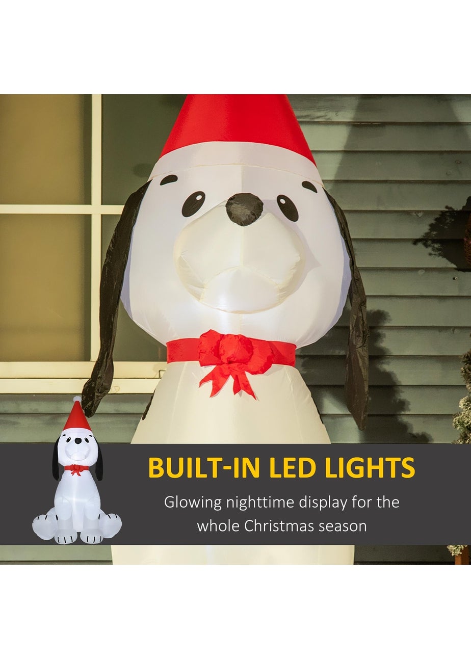 HOMCOM 6FT Christmas Puppy Inflatable