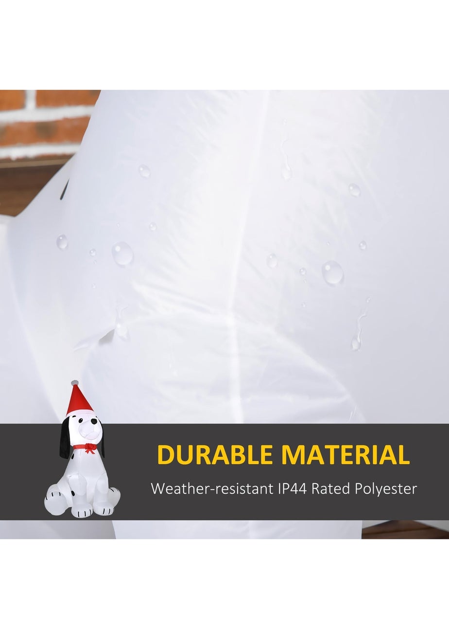 HOMCOM 6FT Christmas Puppy Inflatable