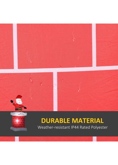 HOMCOM 7FT Santa Chimney Christmas Inflatable