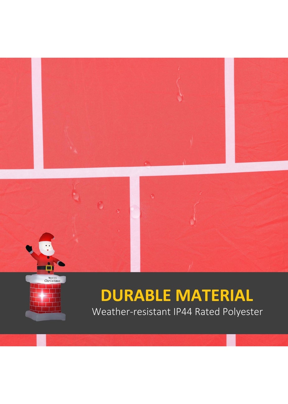 HOMCOM 7FT Santa Chimney Christmas Inflatable