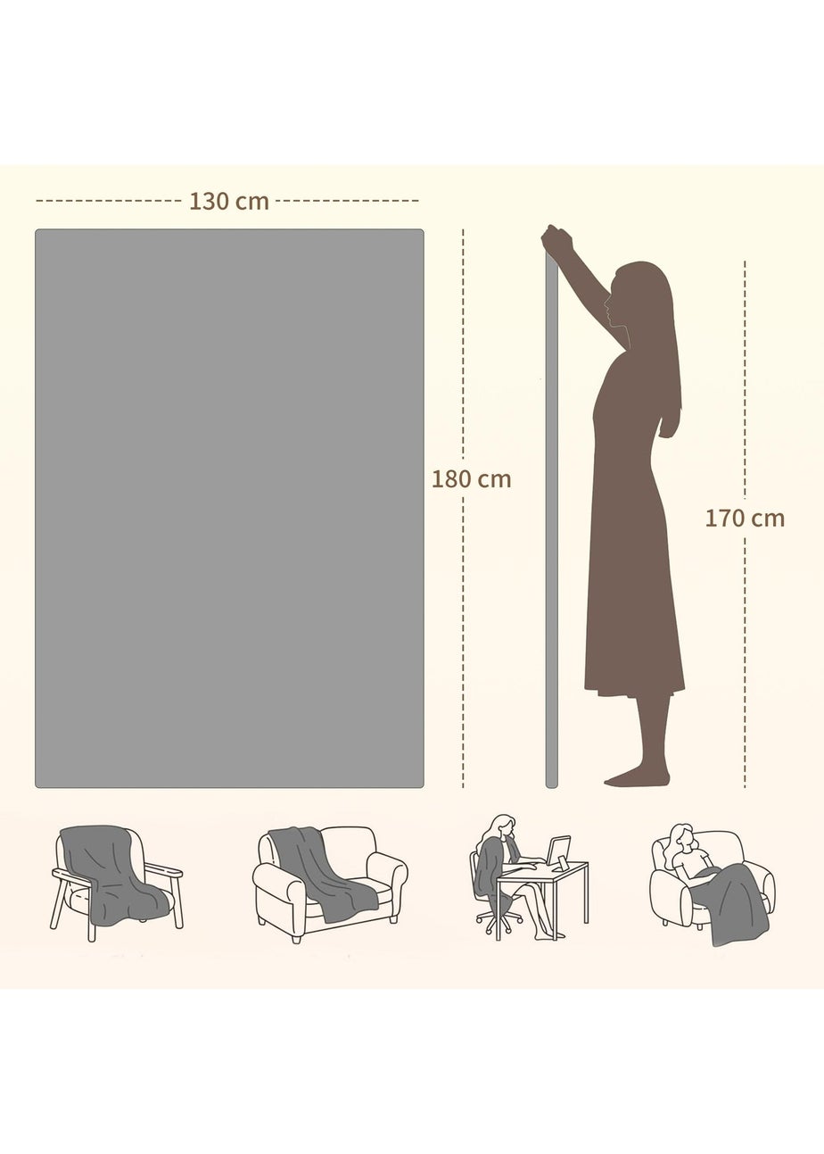 HOMCOM Electric Blanket, 24-42 Degrees Celsius 180L x 130W