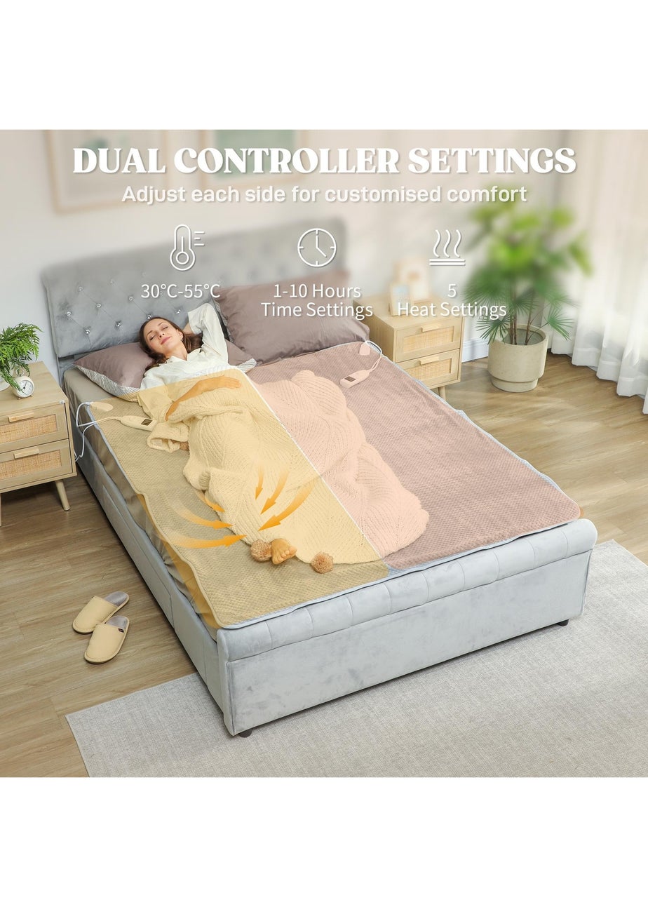 HOMCOM Electric Blanket, 24-42 Degrees Celsius 180L x 130W