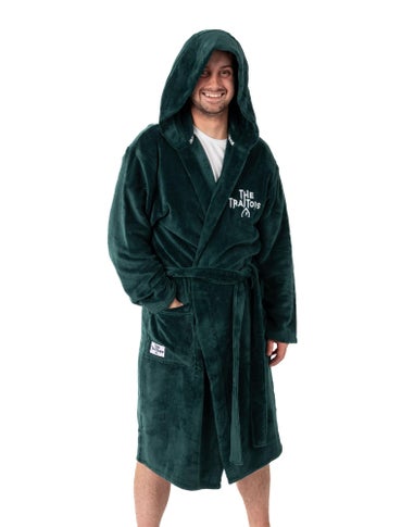 The Traitors Logo Green Hooded Bathrobe