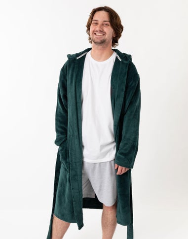 The Traitors Logo Green Hooded Bathrobe