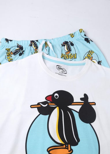 Pingu Character Blue Shortie Pyjama Set