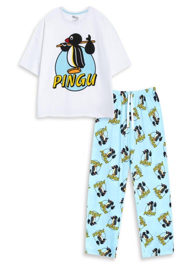 Pingu Character Blue Shortie Pyjama Set