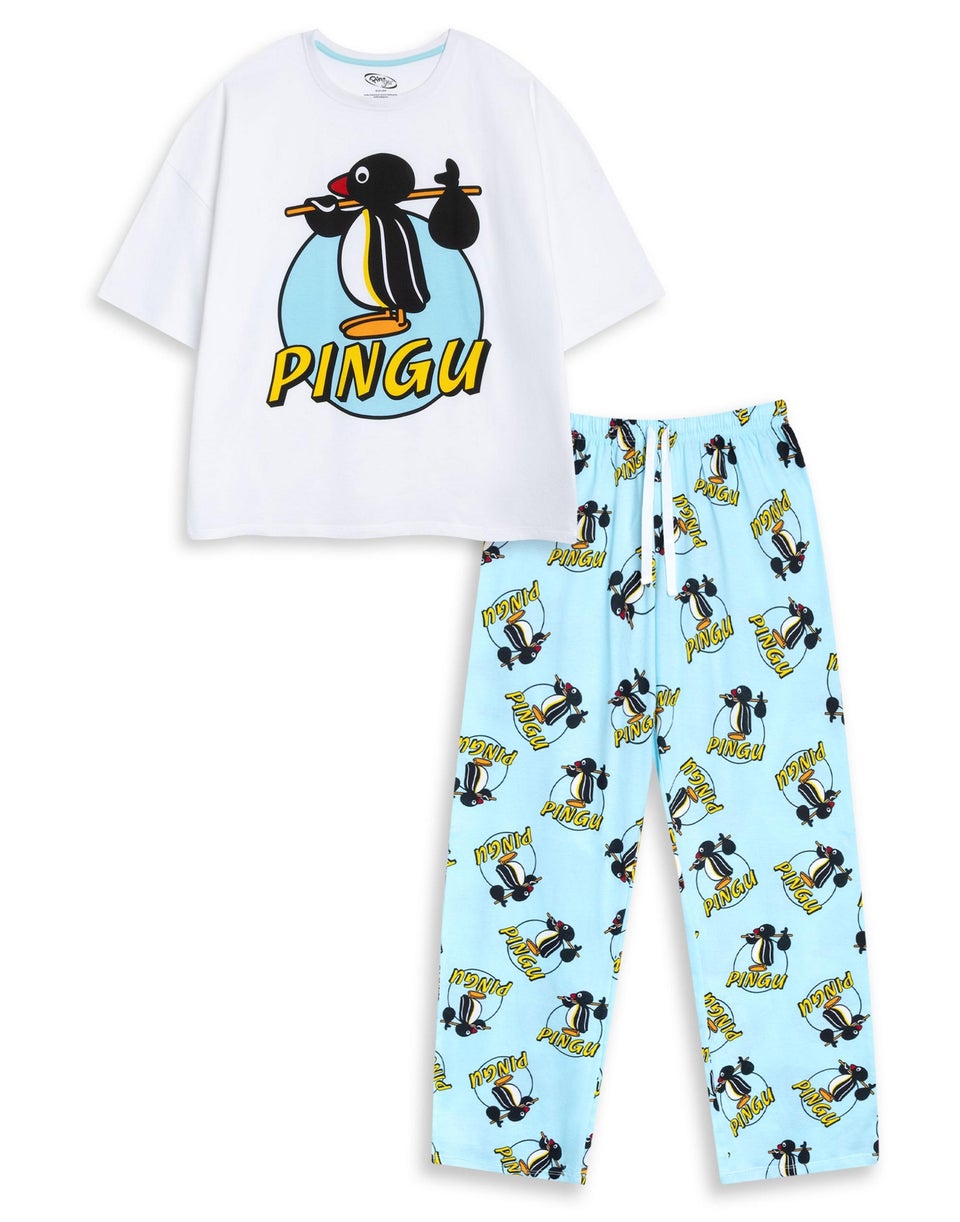 Pingu Character Blue Shortie Pyjama Set