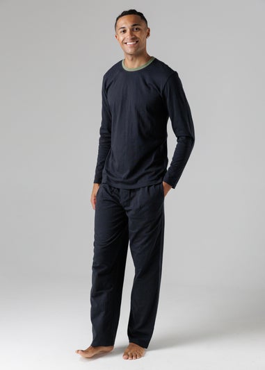 Tokyo Laundry Black Cotton Crew Neck Pyjama Set