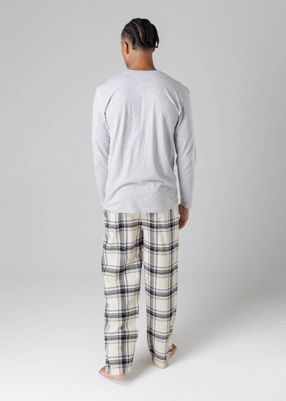 Tokyo Laundry Grey Cotton Crew Neck Pyjama Set