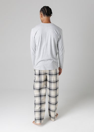 Tokyo Laundry Grey Cotton Crew Neck Pyjama Set
