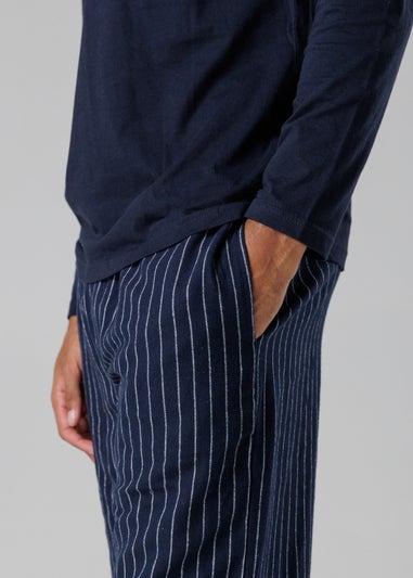 Tokyo Laundry Navy Cotton Crew Neck Pyjama Set