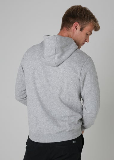Tokyo Laundry Light Grey Cotton Blend Drawcord Hoody
