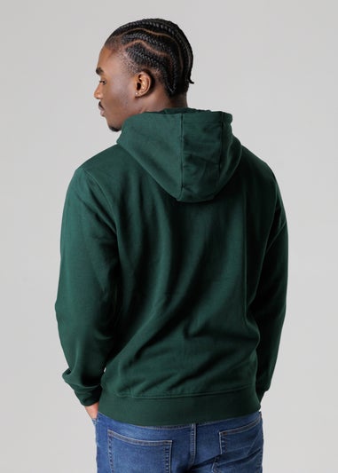 Tokyo Laundry Dark Green Cotton Blend Zip-Through Hoody