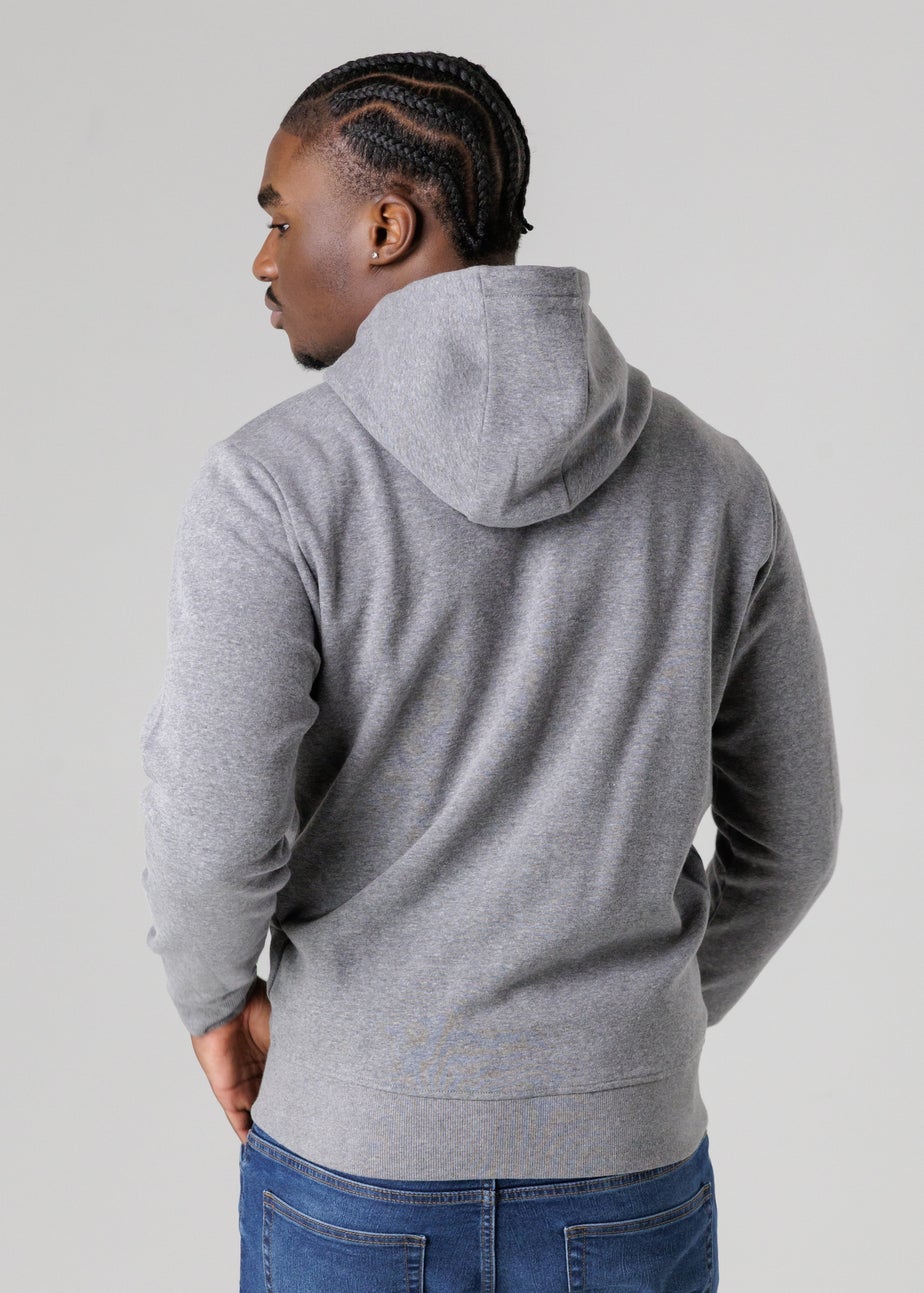 Tokyo Laundry Grey Cotton Blend Zip-Through Hoody