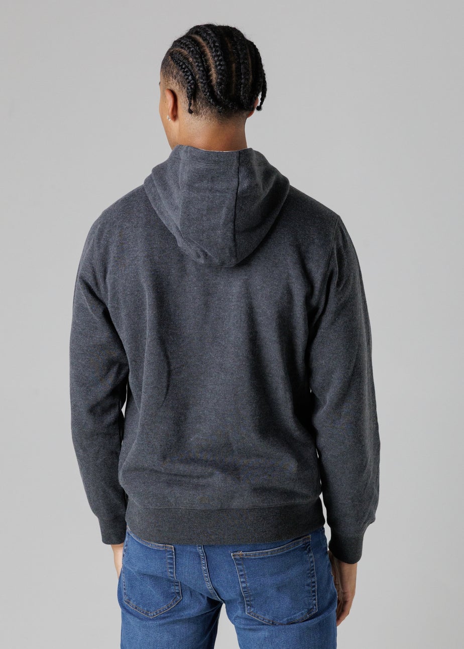 Tokyo Laundry Dark Grey Cotton Blend Drawcord Hoody