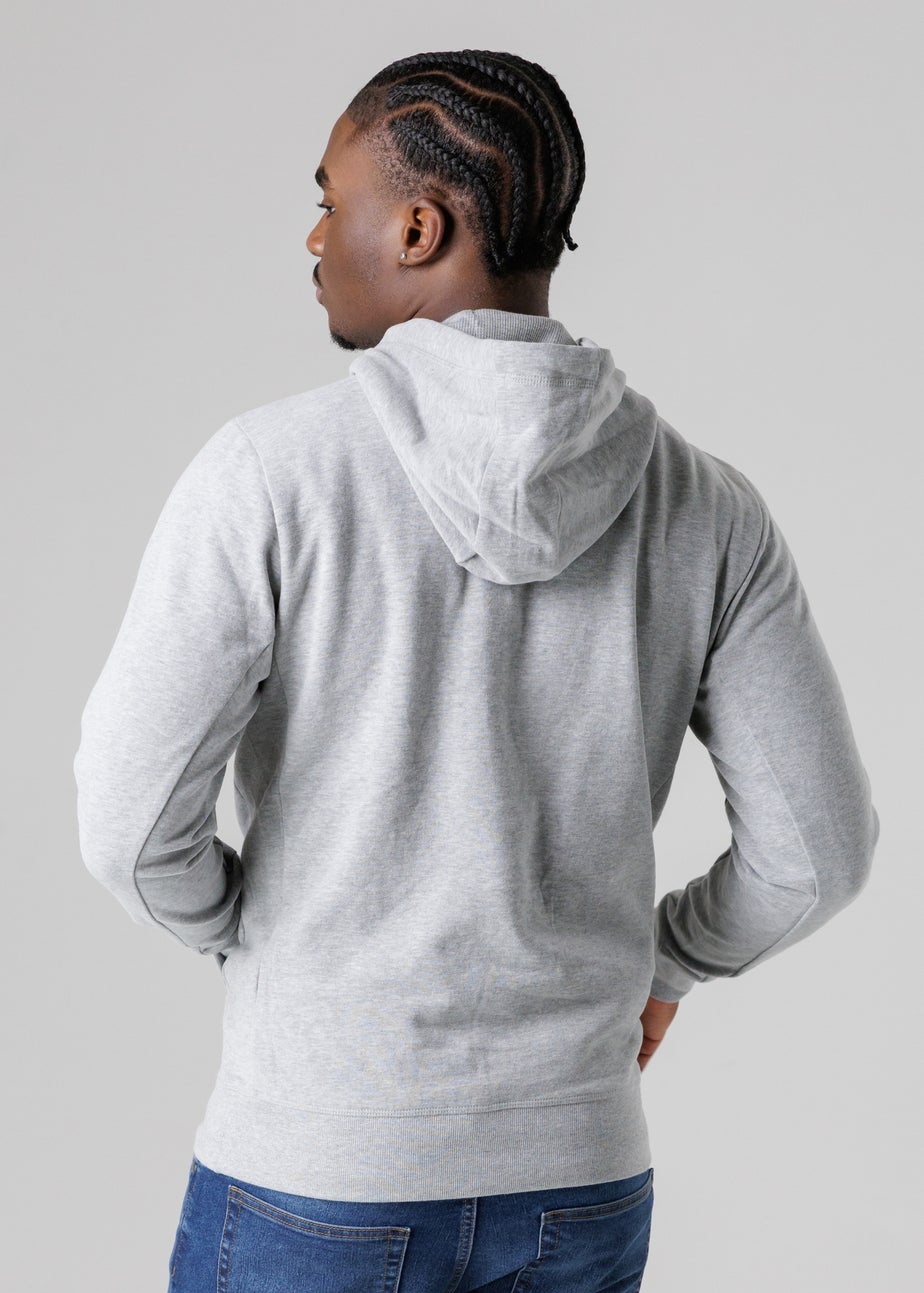 Tokyo Laundry Light Grey Cotton Blend Drawcord Hoody