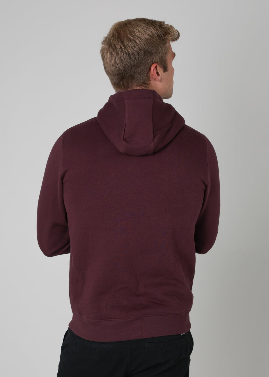 Tokyo Laundry Burgundy Cotton Blend Drawcord Hoody