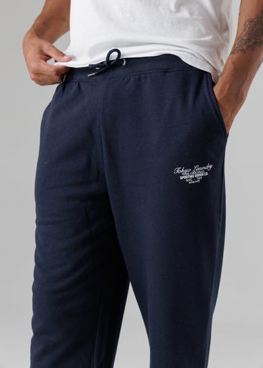 Tokyo Laundry Navy Cotton Blend Relaxed Fit Joggers