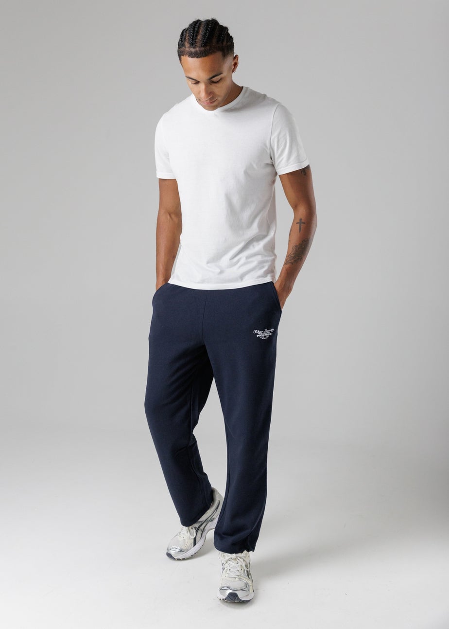 Tokyo Laundry Navy Cotton Blend Relaxed Fit Joggers