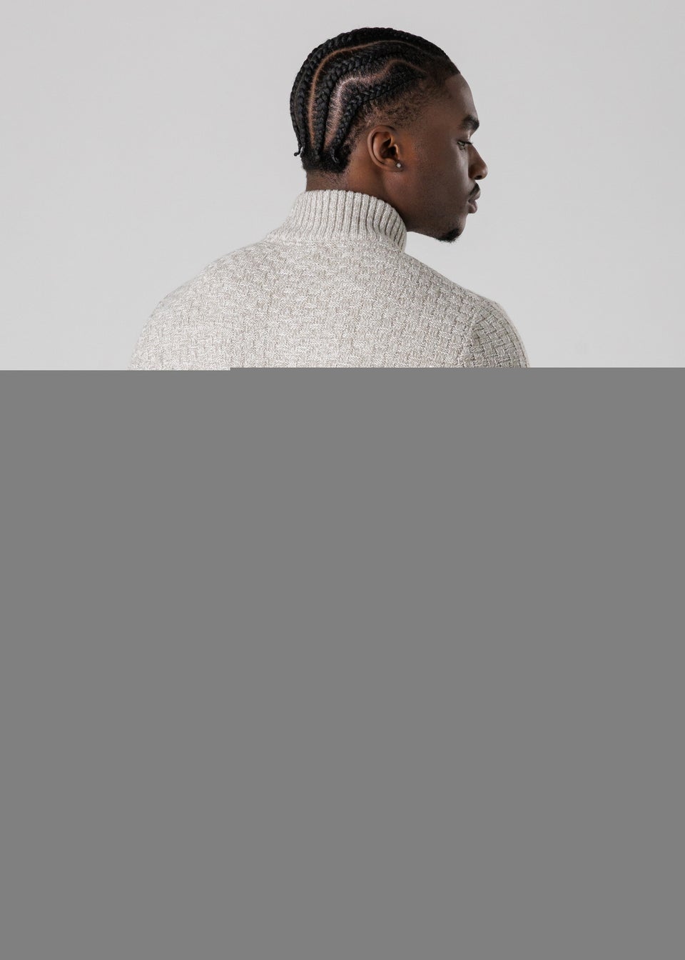 Tokyo Laundry Natural Quarter Zip Basket Stitch Jumper