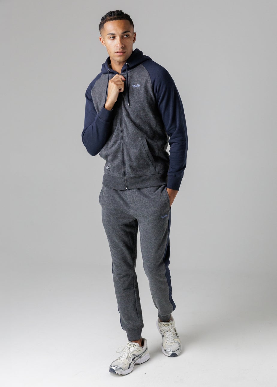 Tokyo Laundry Charcoal Cotton Blend Zip-Through Hoody & Jogger Set