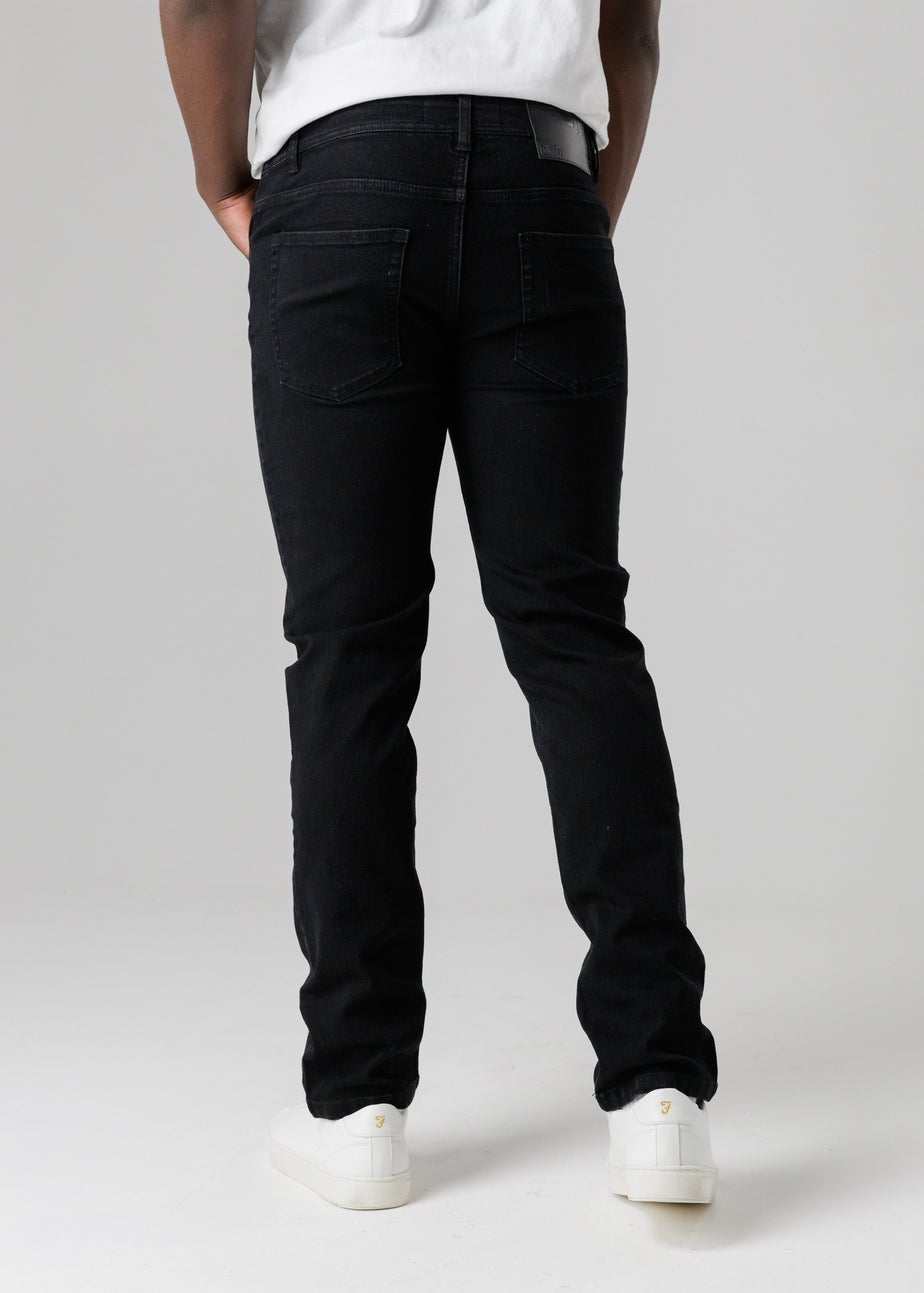 Tokyo Laundry Black Straight Fit Cotton Blend Jeans
