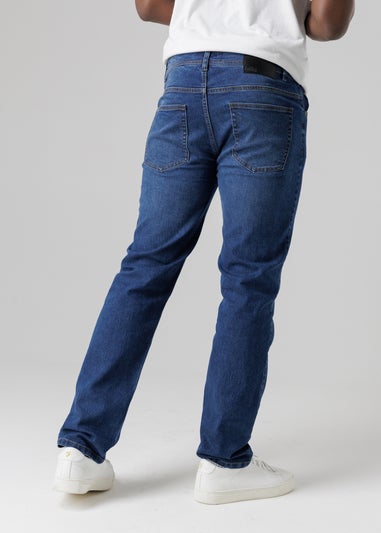 Tokyo Laundry Light Blue Straight Fit Cotton Blend Jeans