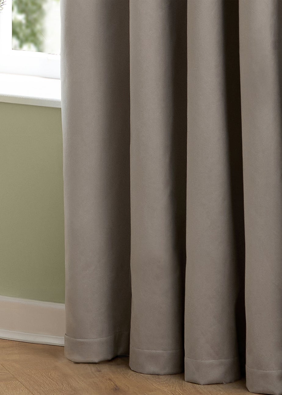 Furn The Ultimate Velvet Blackout Pencil Pleat Curtain Pair Silver