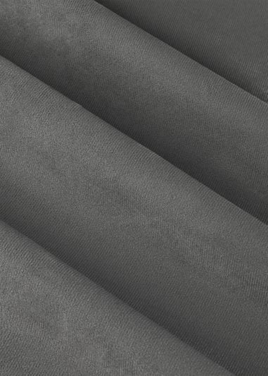 Furn The Ultimate Velvet Room Darkening Pencil Pleat Curtain Pair Charcoal