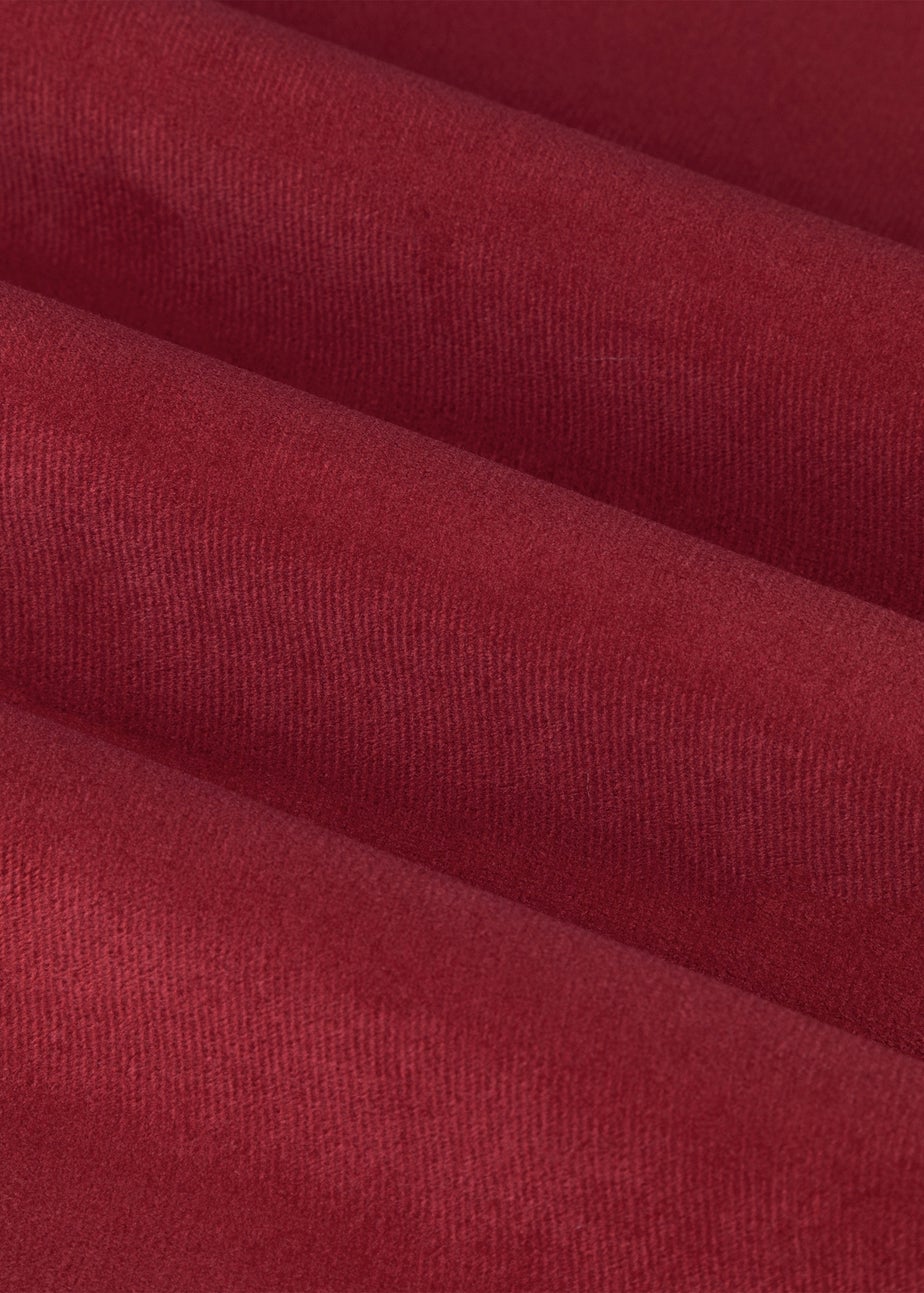 Furn The Ultimate Velvet Room Darkening Pencil Pleat Curtain Pair Burgundy
