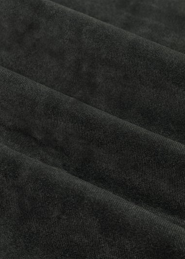 Furn The Ultimate Velvet Room Darkening Eyelet Curtain Pair Black