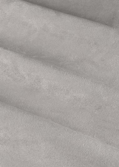 Furn The Ultimate Velvet Room Darkening Eyelet Curtain Pair Silver